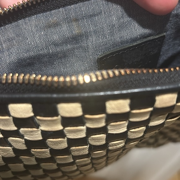 CLARE V bag petit moyen checkered bag with porcelain flower strap - Picture 11 of 11